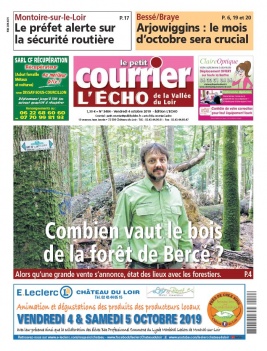 Le Petit Courrier L'Echo de la Vallée du Loir N°3484 du 04 octobre 2019 à télécharger sur iPad