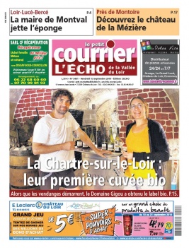 Le Petit Courrier L'Echo de la Vallée du Loir N°3481 du 13 septembre 2019 à télécharger sur iPad