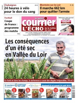 Le Petit Courrier L'Echo de la Vallée du Loir N°3478 du 23 août 2019 à télécharger sur iPad