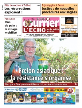 Le Petit Courrier L'Echo de la Vallée du Loir N°3474 du 26 juillet 2019 à télécharger sur iPad