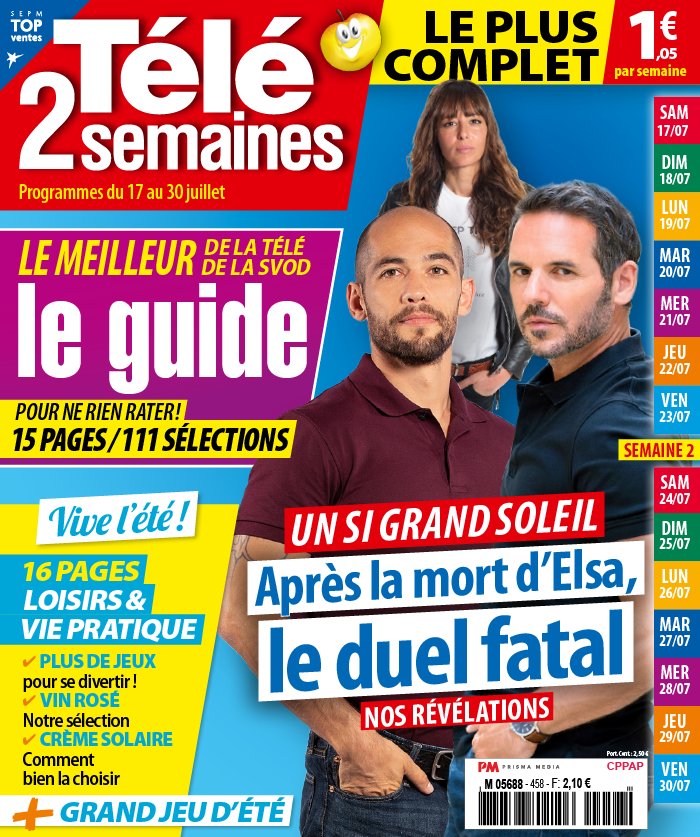 Programme Télé Du Samedi 2 Juillet 2022 Télé 2 semaines N°458 du 10 juillet 2021 à télécharger sur iPad