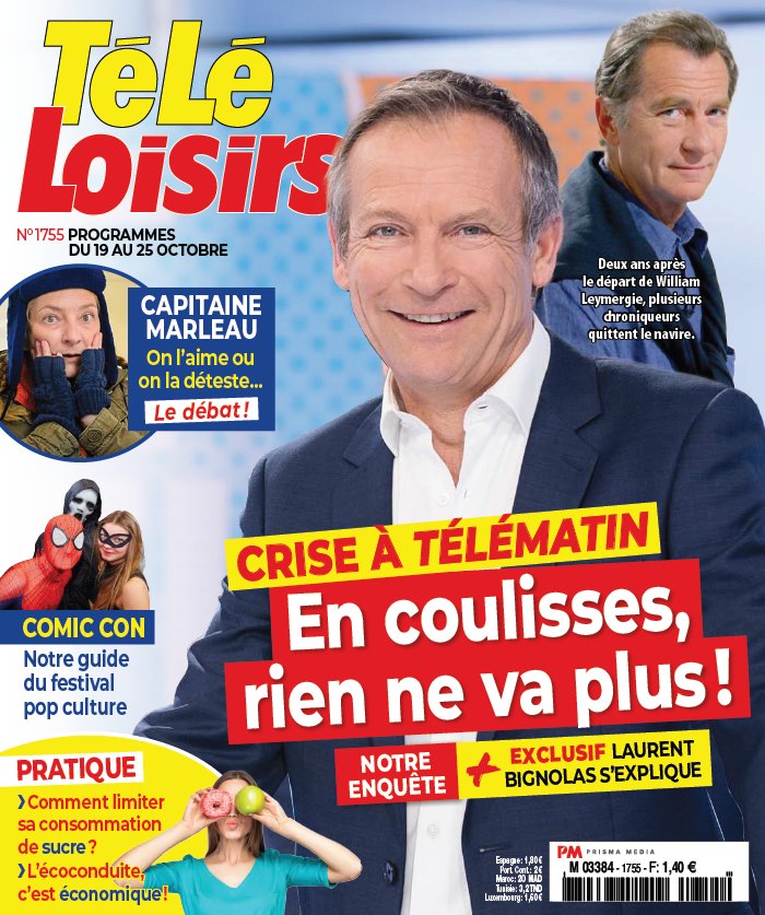 Télé Loisirs 14 octobre 2019 Abonnement Télé Loisirs Pas Cher avec le BOUQUET ePresse.fr