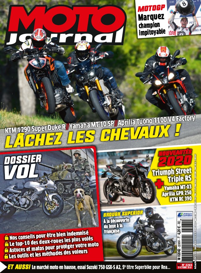Moto Journal 09 octobre 2019 Abonnement Moto Journal Pas Cher avec le BOUQUET ePresse.fr