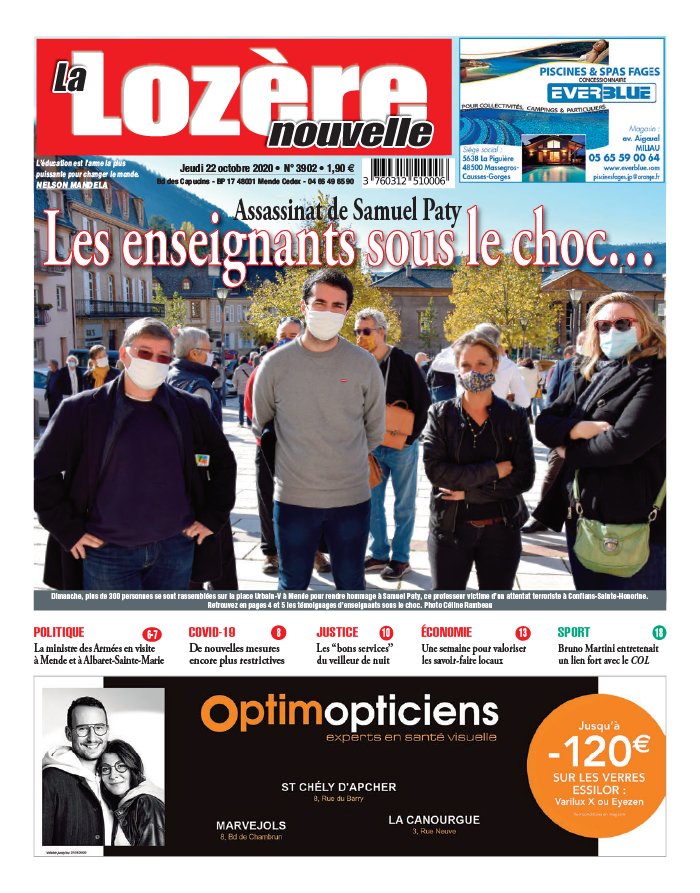 La Lozère Nouvelle 22 octobre 2020 Abonnement La Lozère Nouvelle Pas Cher avec le BOUQUET INFO ePresse.fr