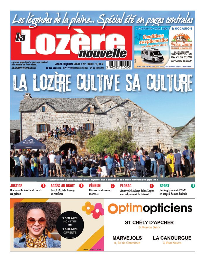 La Lozère Nouvelle 30 juillet 2020 Abonnement La Lozère Nouvelle Pas Cher avec le BOUQUET INFO ePresse.fr