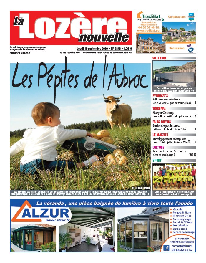 La Lozère Nouvelle 19 septembre 2019 Abonnement La Lozère Nouvelle Pas Cher avec le BOUQUET INFO ePresse.fr