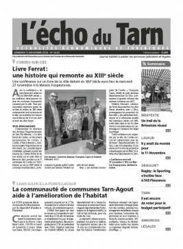 Lisez L'Echo du Tarn du 15 novembre 2024 sur ePresse.fr