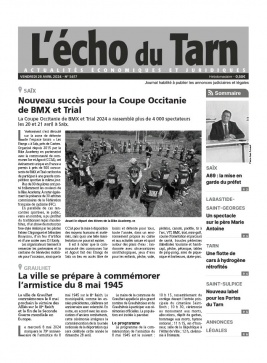 Lisez L'Echo du Tarn du 26 avril 2024 sur ePresse.fr