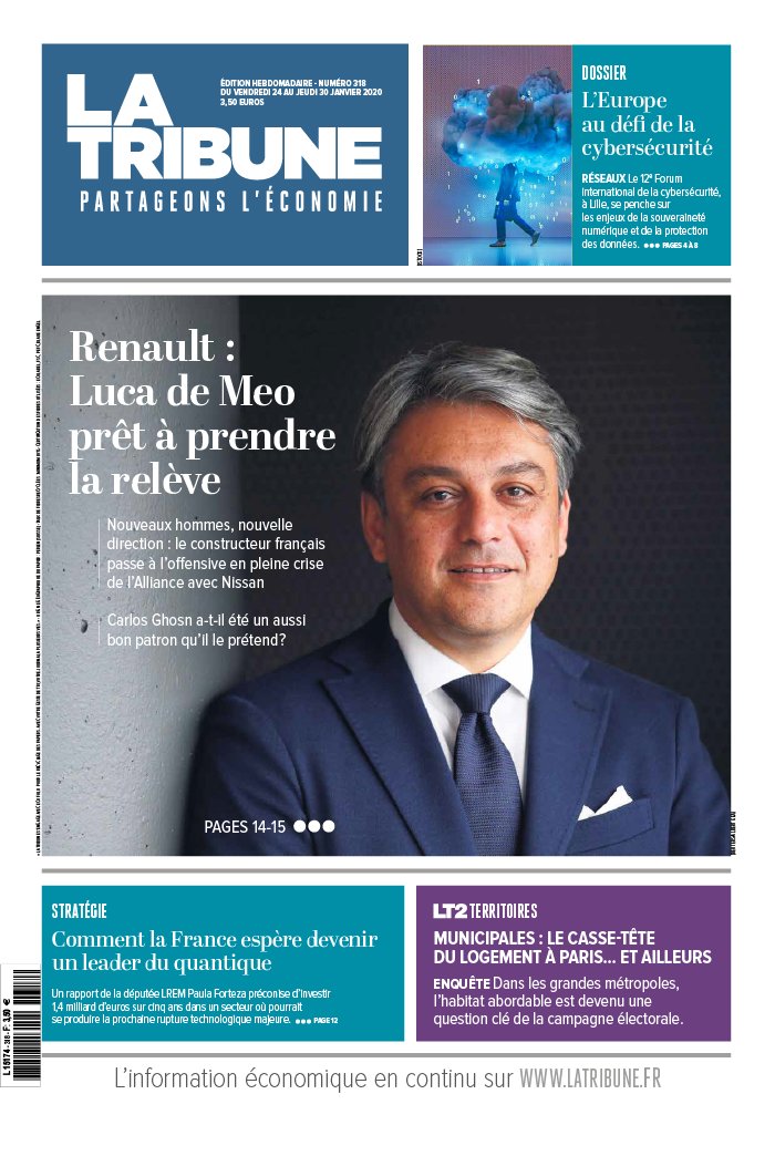 La Tribune Hebdo 24 janvier 2020 Abonnement à La Tribune Hebdo Pas Cher avec le BOUQUET ePresse.fr