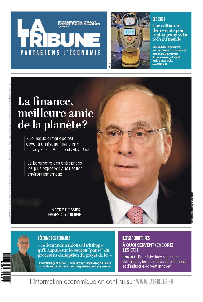 La Tribune Hebdo 17 janvier 2020 Abonnement à La Tribune Hebdo Pas Cher avec le BOUQUET ePresse.fr