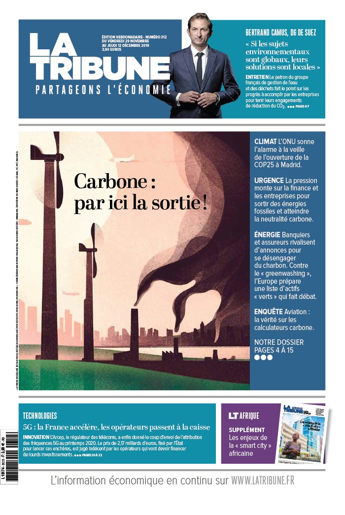 La Tribune Hebdo 29 novembre 2019 La Tribune Hebdo N°312 du 29 novembre 2019 à télécharger sur iPad