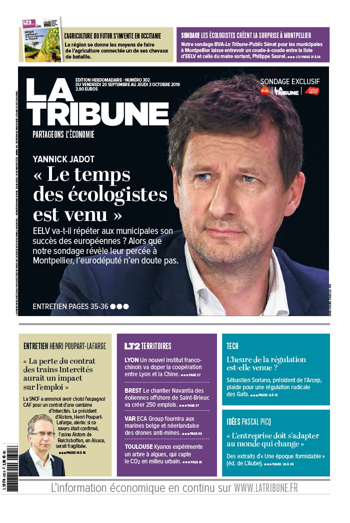 La Tribune Hebdo 20 septembre 2019 Abonnement à La Tribune Hebdo Pas Cher avec le BOUQUET ePresse.fr