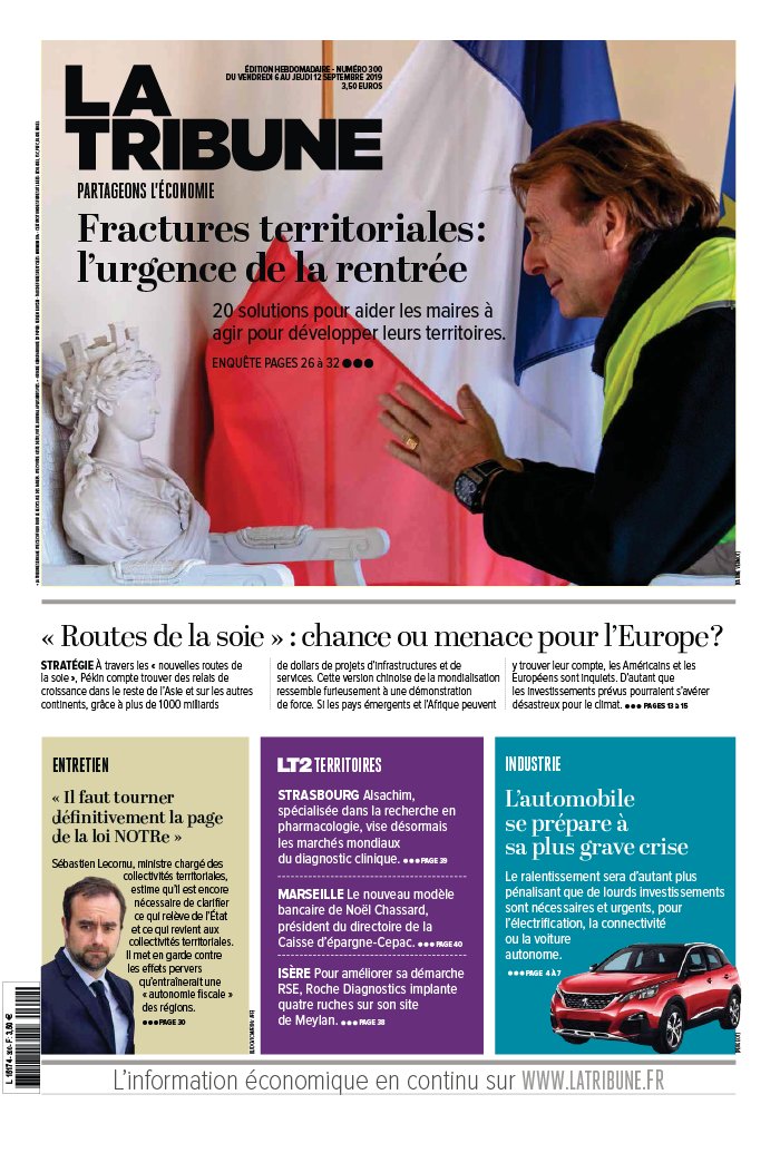 La Tribune Hebdo 06 septembre 2019 La Tribune Hebdo N°300 du 06 septembre 2019 à télécharger sur iPad