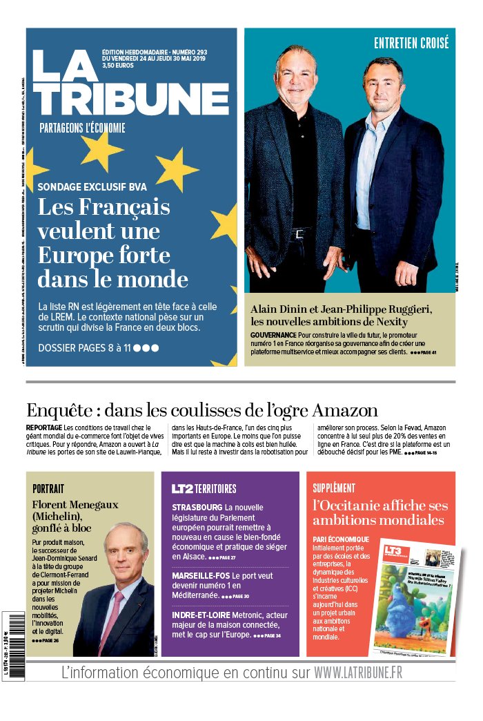 La Tribune Hebdo 24 mai 2019 La Tribune Hebdo N°293 du 24 mai 2019 à télécharger sur iPad
