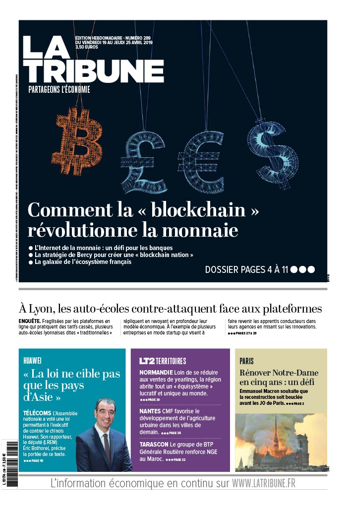 La Tribune Hebdo 19 avril 2019 La Tribune Hebdo N°289 du 19 avril 2019 à télécharger sur iPad