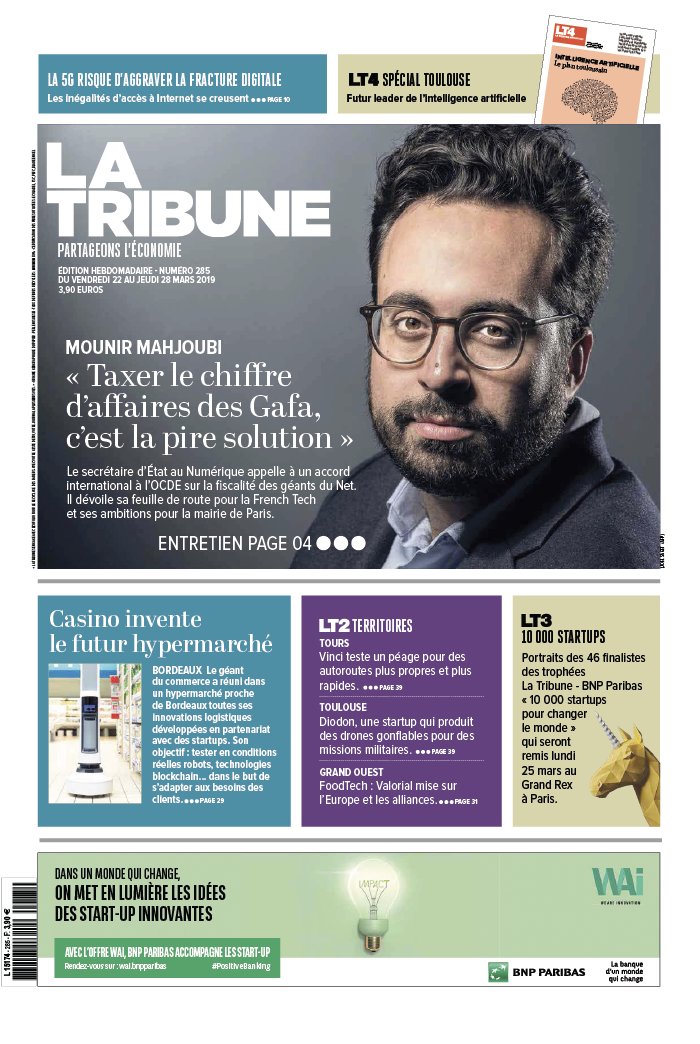 La Tribune Hebdo 22 mars 2019 La Tribune Hebdo N°285 du 22 mars 2019 à télécharger sur iPad