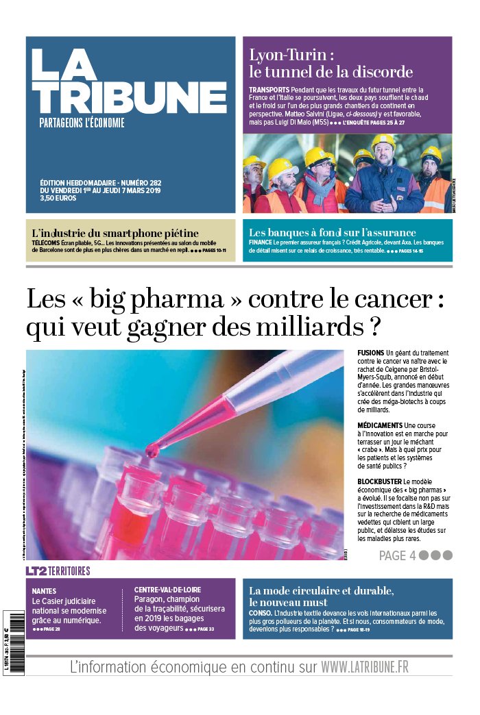 La Tribune Hebdo 01 mars 2019 La Tribune Hebdo N°282 du 01 mars 2019 à télécharger sur iPad
