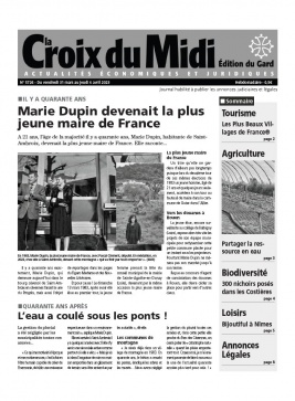 Lisez Croix du Midi - Gard du 31 mars 2023 sur ePresse.fr