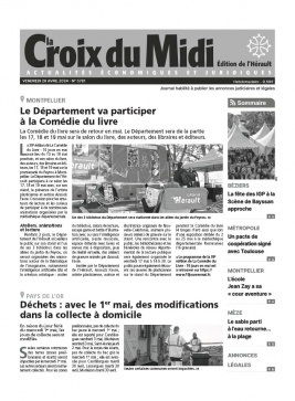 Lisez Croix du Midi - Hérault du 26 avril 2024 sur ePresse.fr