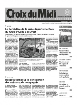 Lisez Croix du Midi - Hérault du 12 avril 2024 sur ePresse.fr