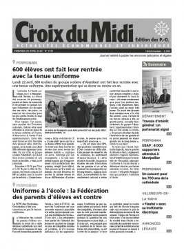 Lisez Croix du Midi - Pyrénées Orientales du 26 avril 2024 sur ePresse.fr