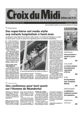Lisez Croix du Midi - Pyrénées Orientales du 12 avril 2024 sur ePresse.fr