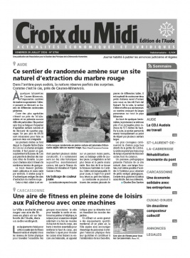 Lisez Croix du Midi - Aude du 26 juillet 2024 sur ePresse.fr
