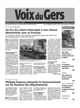 Lisez Voix du Gers du 10 janvier 2025 sur ePresse.fr