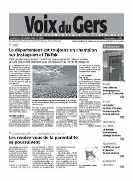 Lisez Voix du Gers du 15 novembre 2024 sur ePresse.fr