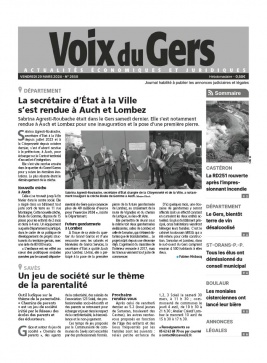 Lisez Voix du Gers du 29 mars 2024 sur ePresse.fr