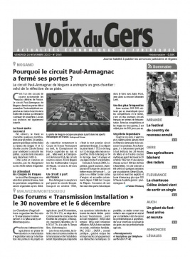 Lisez Voix du Gers du 24 novembre 2023 sur ePresse.fr