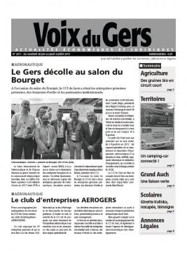 Voix du Gers N°2411 du 28 juin 2019 à télécharger sur iPad