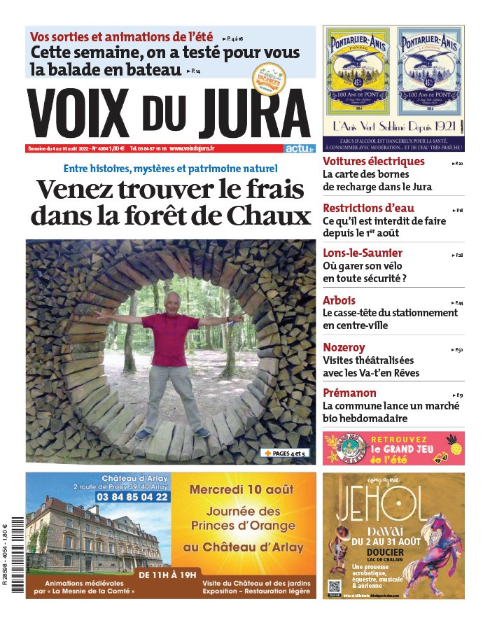 Voix du Jura N°4054 du 04 août 2022 à télécharger sur iPad