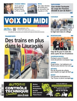 Lisez Voix du Midi - Lauragais du 09 janvier 2025 sur ePresse.fr