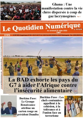 Lisez Quotidien Numérique d'Afrique du 01 juillet 2022 sur ePresse.fr