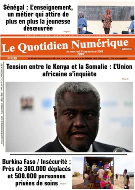 Quotidien Numérique d'Afrique N°1239 du 11 septembre 2019 à télécharger sur iPad