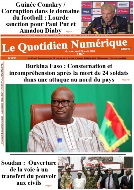 Quotidien Numérique d'Afrique N°1218 du 21 août 2019 à télécharger sur iPad