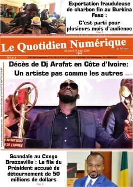 Quotidien Numérique d'Afrique N°1212 du 15 août 2019 à télécharger sur iPad