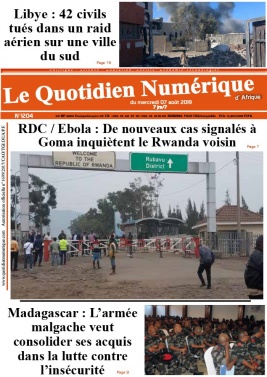 Quotidien Numérique d'Afrique N°1204 du 07 août 2019 à télécharger sur iPad