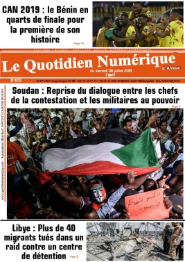 Quotidien Numérique d'Afrique N°1172 du 06 juillet 2019 à télécharger sur iPad