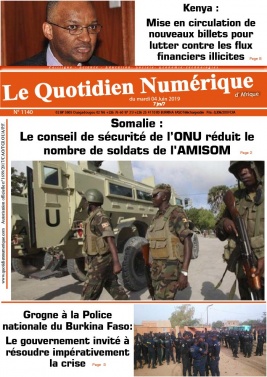 Quotidien Numérique d'Afrique N°1140 du 04 juin 2019 à télécharger sur iPad