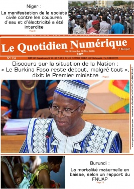 Quotidien Numérique d'Afrique N°1124 du 19 mai 2019 à télécharger sur iPad