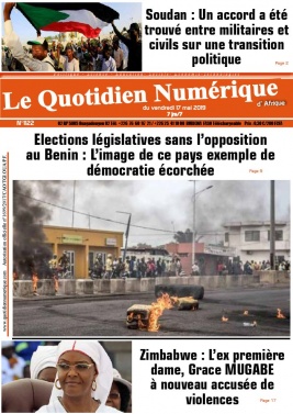 Quotidien Numérique d'Afrique N°1122 du 17 mai 2019 à télécharger sur iPad