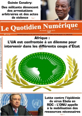 Quotidien Numérique d'Afrique N°1119 du 14 mai 2019 à télécharger sur iPad