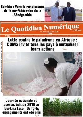 Quotidien Numérique d'Afrique N°1106 du 01 mai 2019 à télécharger sur iPad