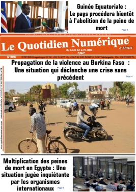 Quotidien Numérique d'Afrique N°1097 du 22 avril 2019 à télécharger sur iPad