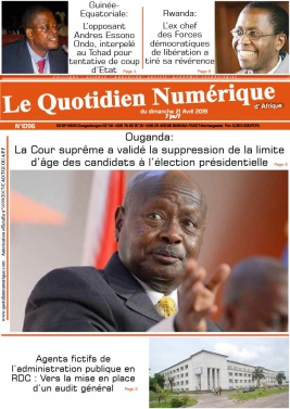 Quotidien Numérique d'Afrique N°1096 du 21 avril 2019 à télécharger sur iPad