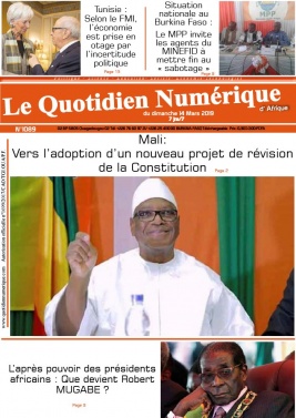 Quotidien Numérique d'Afrique N°1089 du 14 avril 2019 à télécharger sur iPad