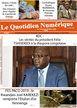 Quotidien Numérique d'Afrique N°1047 du 03 février 2019 à télécharger sur iPad