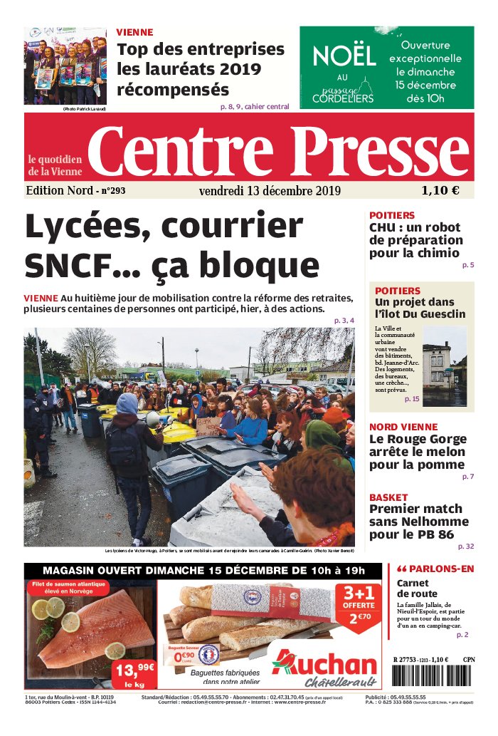 Centre Presse 13 décembre 2019 Abonnement Centre Presse Aveyron Pas Cher avec BOUQUET ePresse.fr